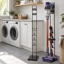 Black Vacuum Cleaner Stand: 11cm Width, 127cm Height