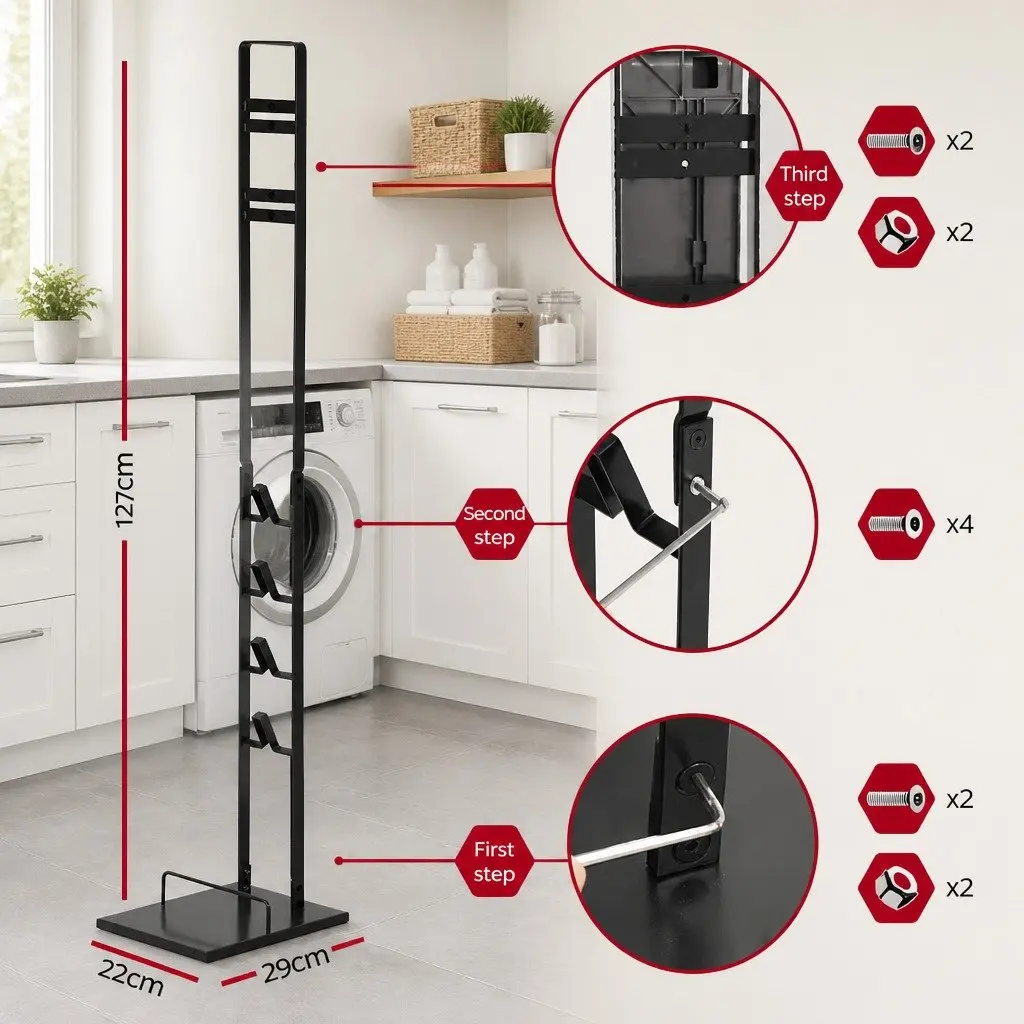 Freestanding Handstick Vacuum Cleaner Stand Tower Storage Organizer Black