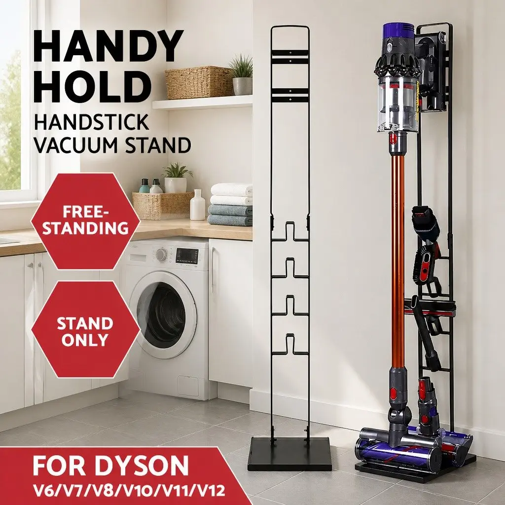 Freestanding Handstick Vacuum Cleaner Stand Tower Storage Organizer Black