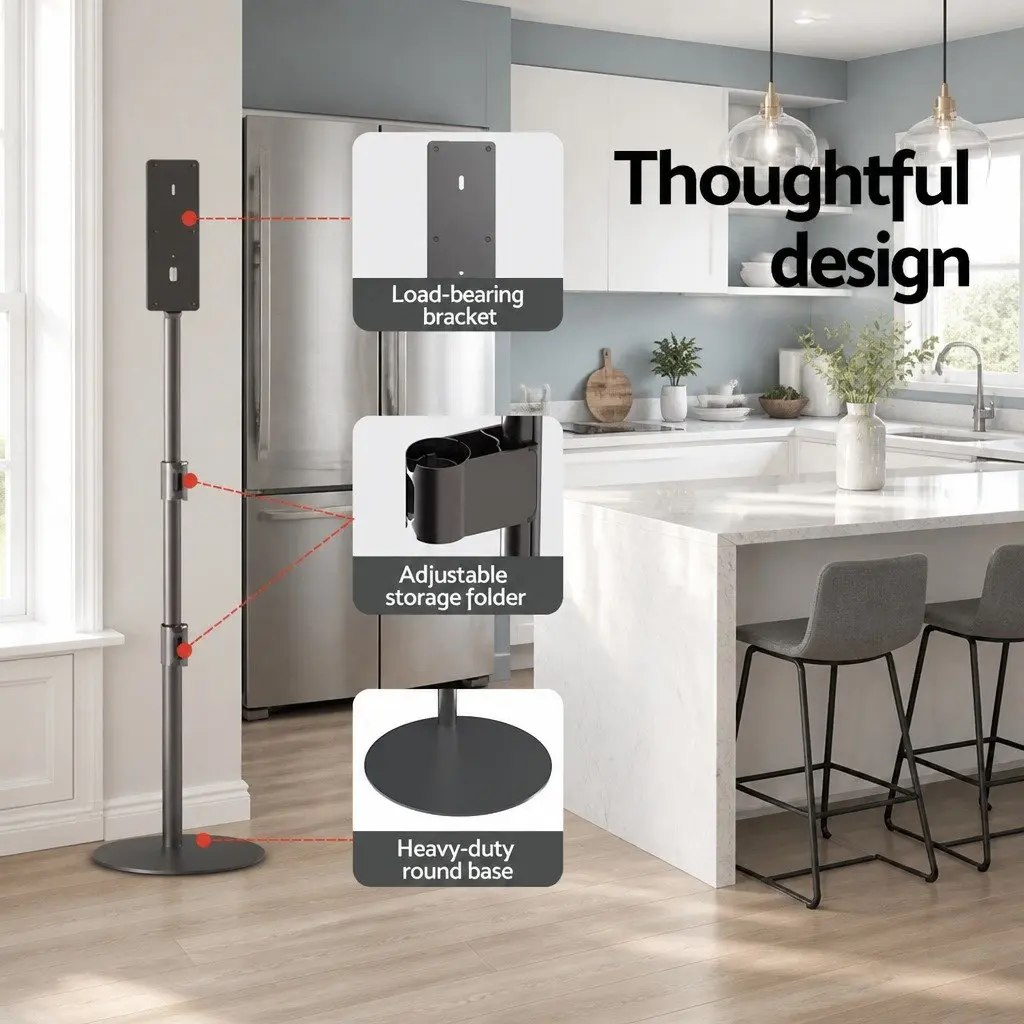Vacuum Cleaner Stand for Dyson V6 V7 V8 V10 V11 Storage Grey 124cm