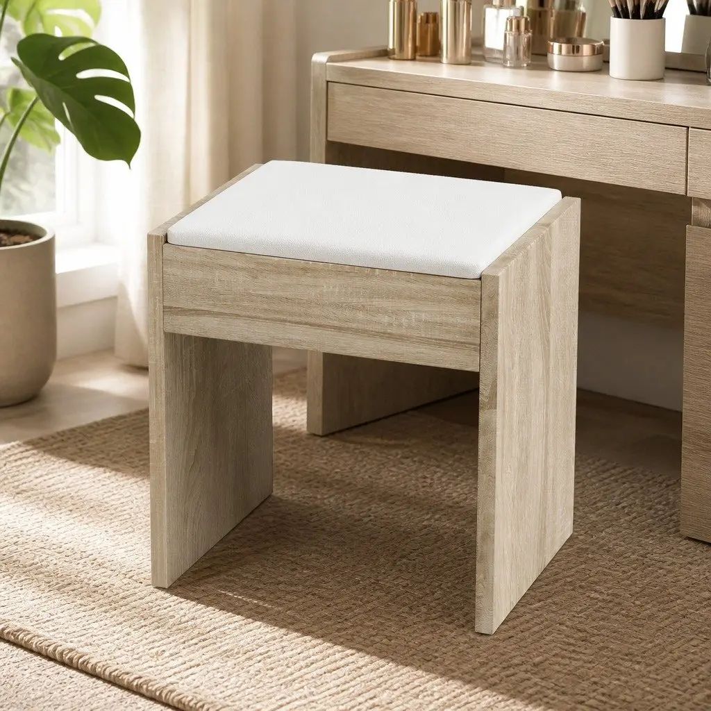 Dressing Table Vanity Set with Adjustable LED Mirror