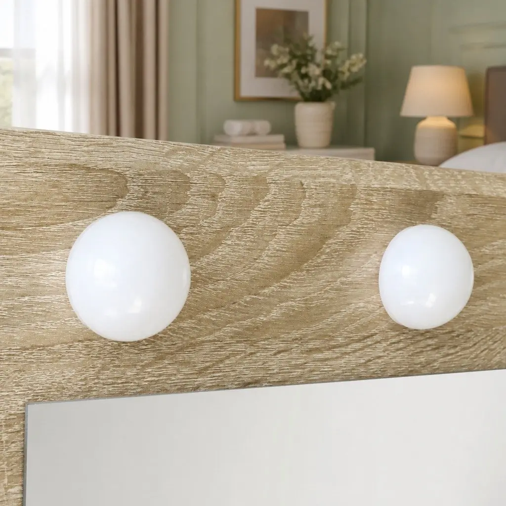 Dressing Table Vanity Set with Adjustable LED Mirror