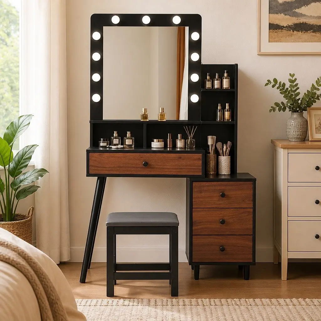 Dressing Table Stool Set with Detailed