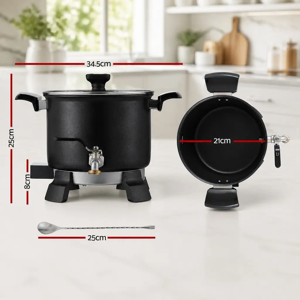 5L Wax Melter Electric Melting Pot for Candle Making Black