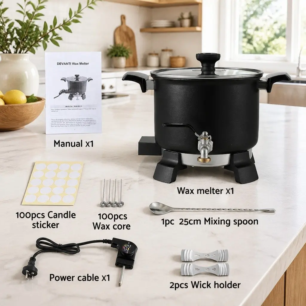5L Wax Melter Electric Melting Pot for Candle Making Black