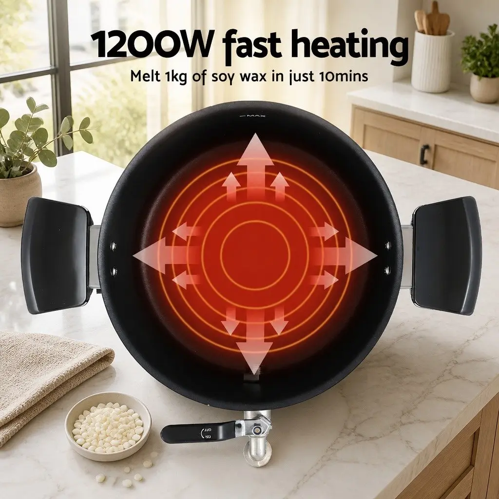 5L Wax Melter Electric Melting Pot for Candle Making Black