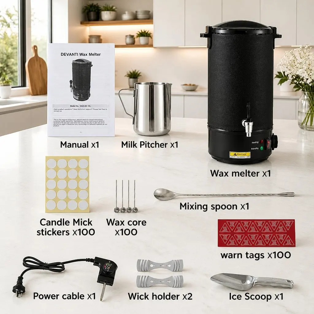 10L Wax Melter Electric Melting Pot for Candle Making and Soap Crafting