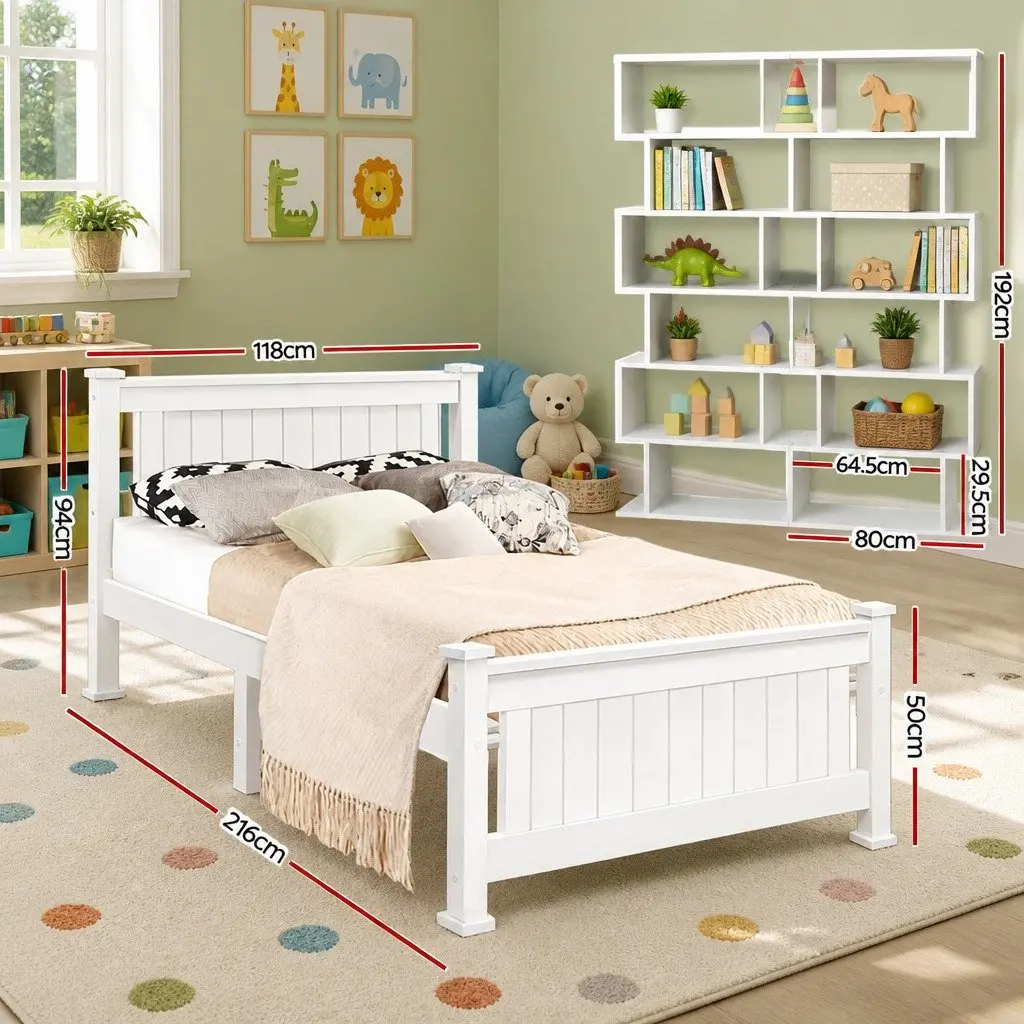 King Single Bed Frame and Display Shelf