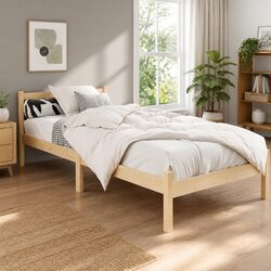 Specifications of Pine Wood Single Bed Frame with Storage