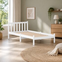 Single Wooden Bed Frame Dimensions: 198cm x 98cm x 69cm