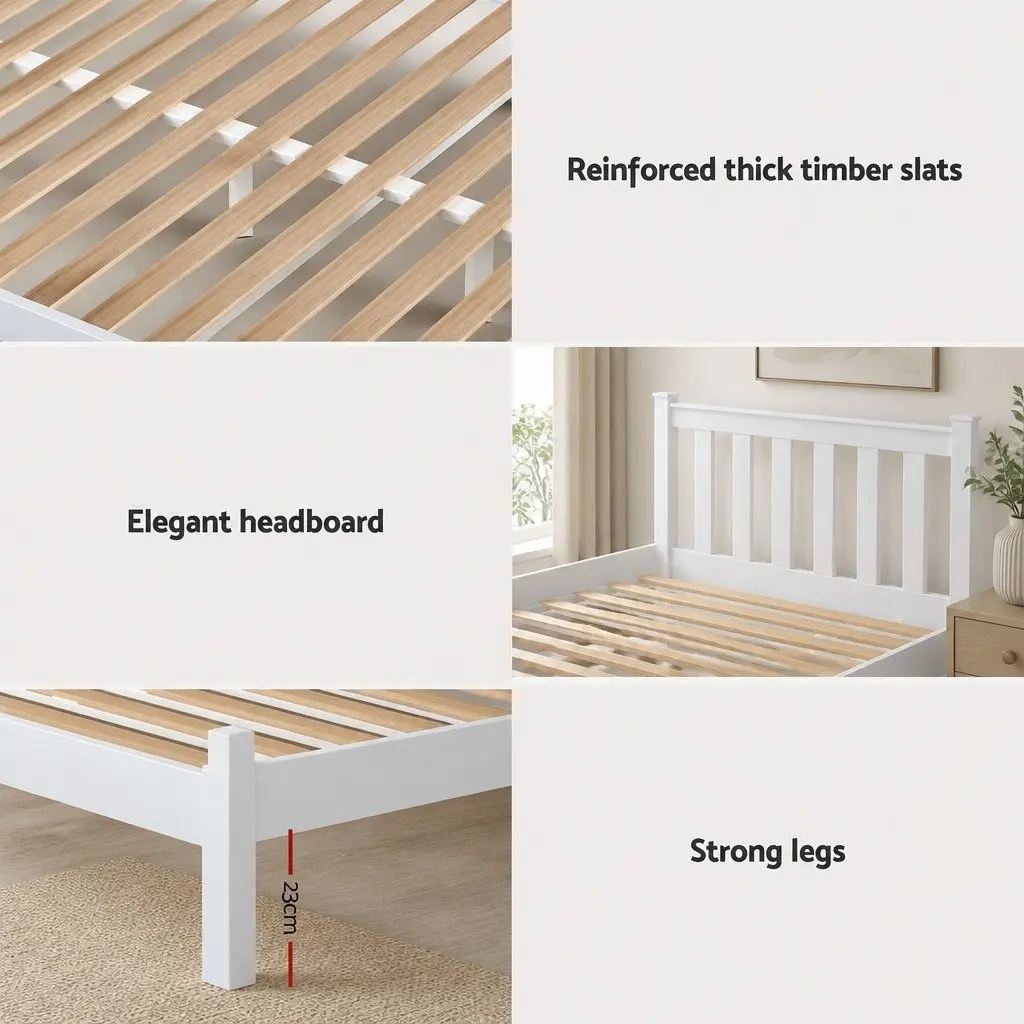 King Single Bed Frame with Drawers