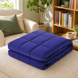 6.8kg Navy Blue Weighted Blanket with Microfibre Cover