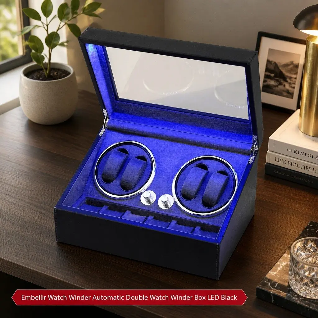 Automatic Dual Watch Winder Box