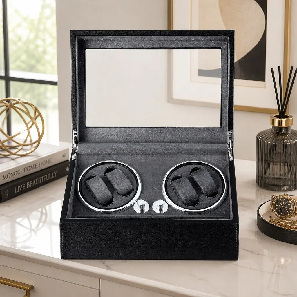 Automatic Dual Watch Winder Box