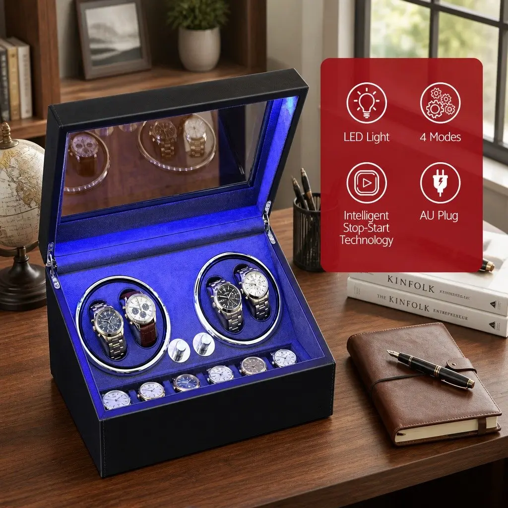 Automatic Dual Watch Winder Box