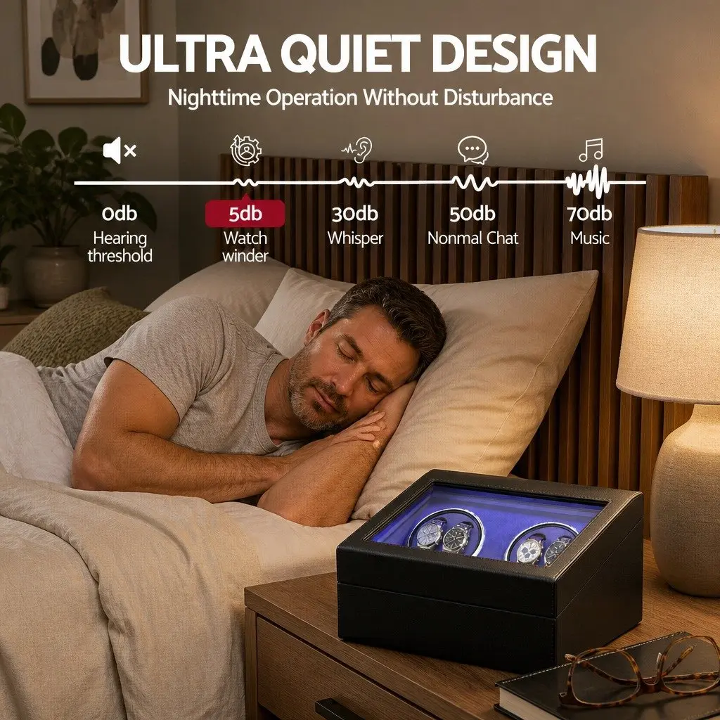 Automatic Dual Watch Winder Box