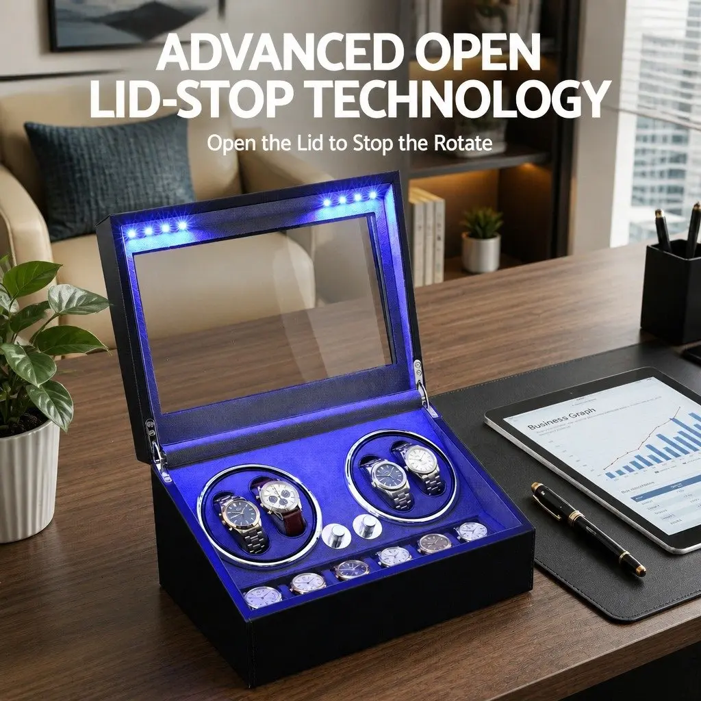 Automatic Dual Watch Winder Box