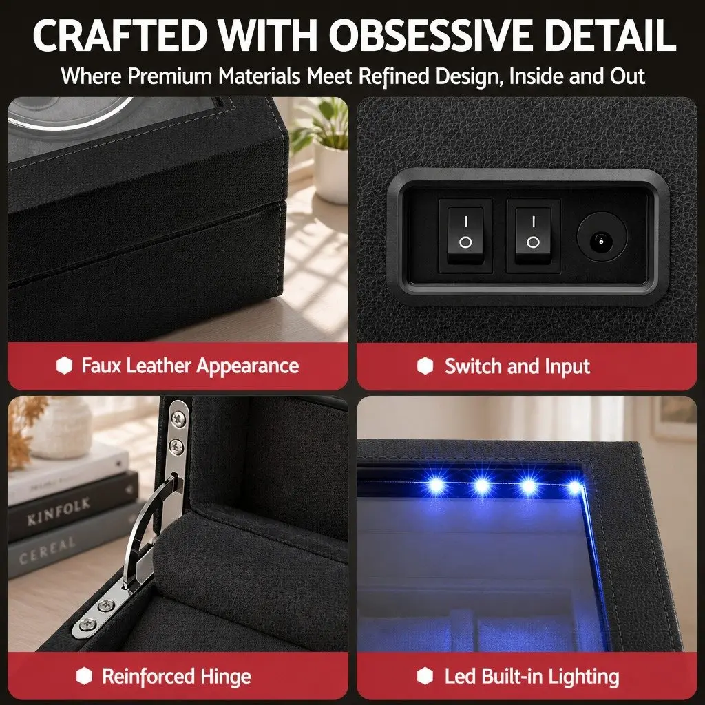 Automatic Dual Watch Winder Box