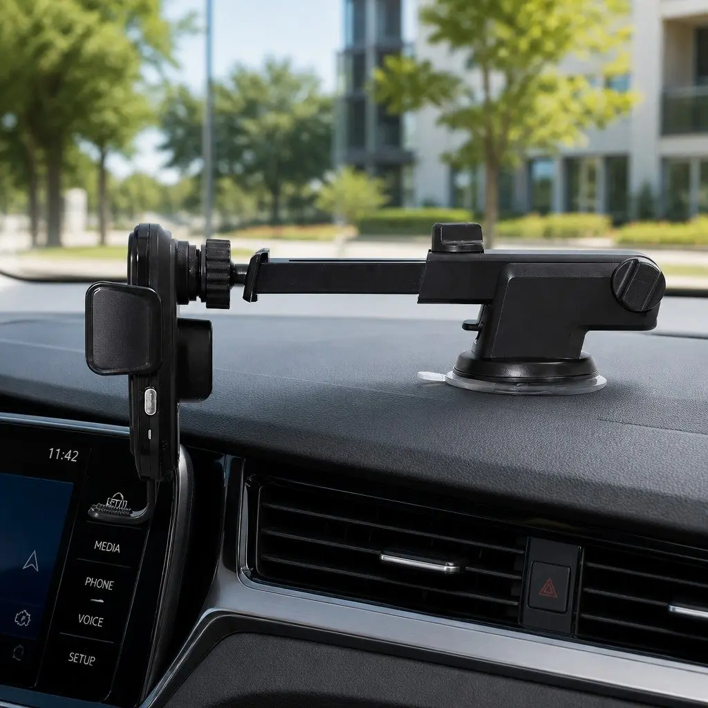 Wireless Car Charger Mount for Car Use 15W Fast Charging Black