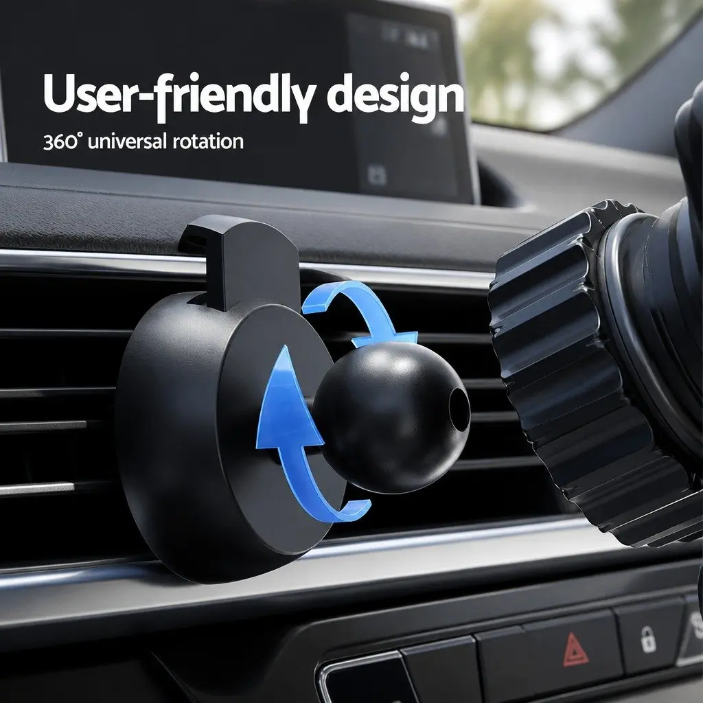 Wireless Car Charger Mount for Car Use 15W Fast Charging Black