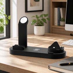 4-in-1 Wireless Charging Dock with Qi Certification