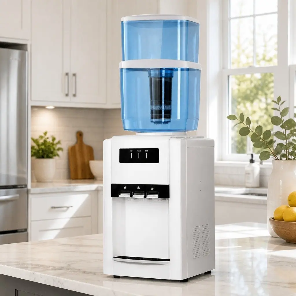 Water Cooler Dispenser Benchtop 22L Filtered Drinking Container Cold Hot Room