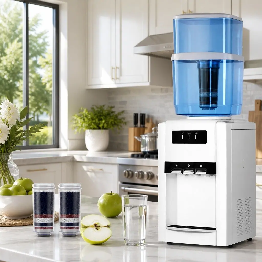 Water Cooler Dispenser Benchtop 22L Filtered Drinking Container Cold Hot Room
