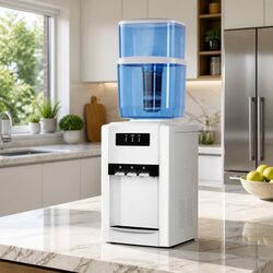 Water Cooler Dispenser Benchtop 22L Hot Cold Room Temperature White Filter