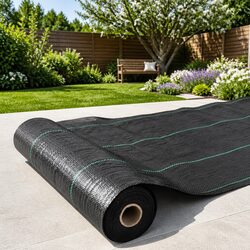 Weed Control Mat Specifications: 0.915m x 50m Black Woven Fabric