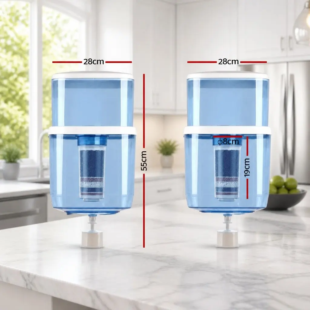 Water Cooler Dispenser Filter Bottle 22L Refillable Container Blue Top-Loading