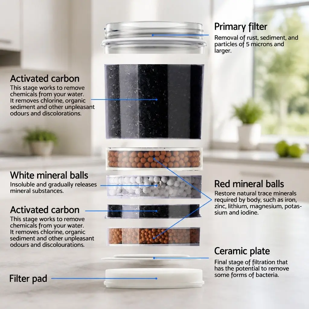 Water Cooler Dispenser Filter Bottle 22L Refillable Container Blue Top-Loading