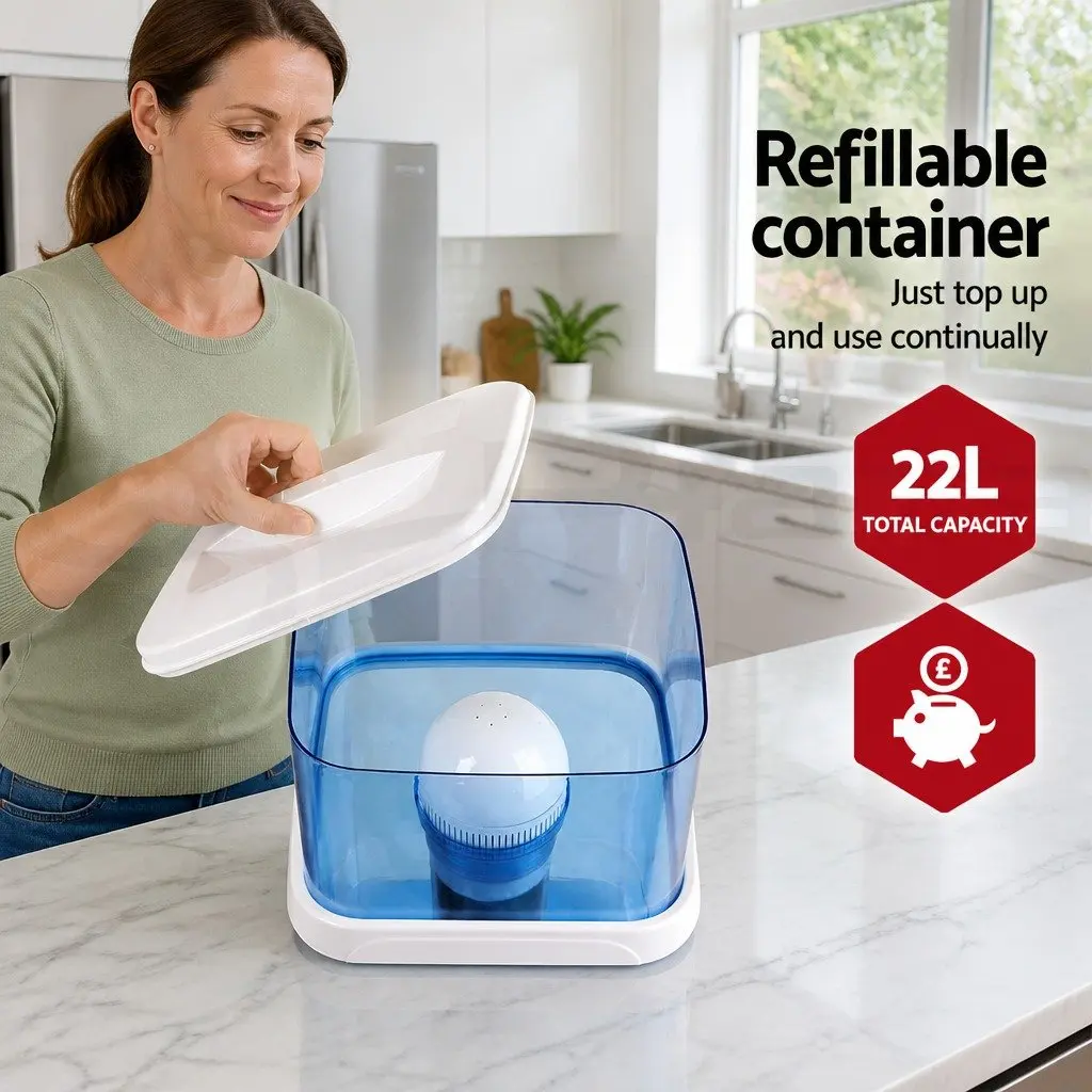 Water Cooler Dispenser Filter Bottle 22L Refillable Container Blue Top-Loading