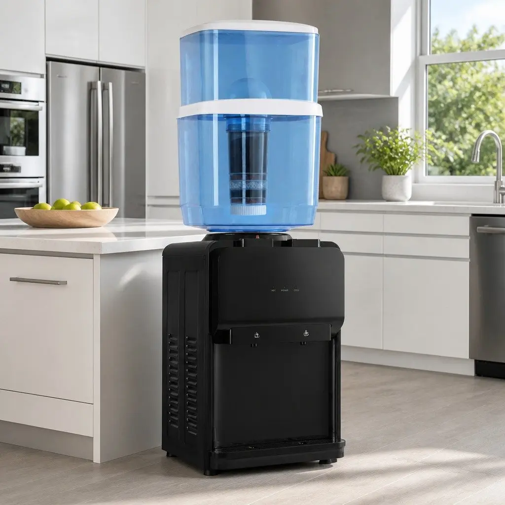 Water Cooler Dispenser Bench Top 22L Hot Cold Dual Taps
