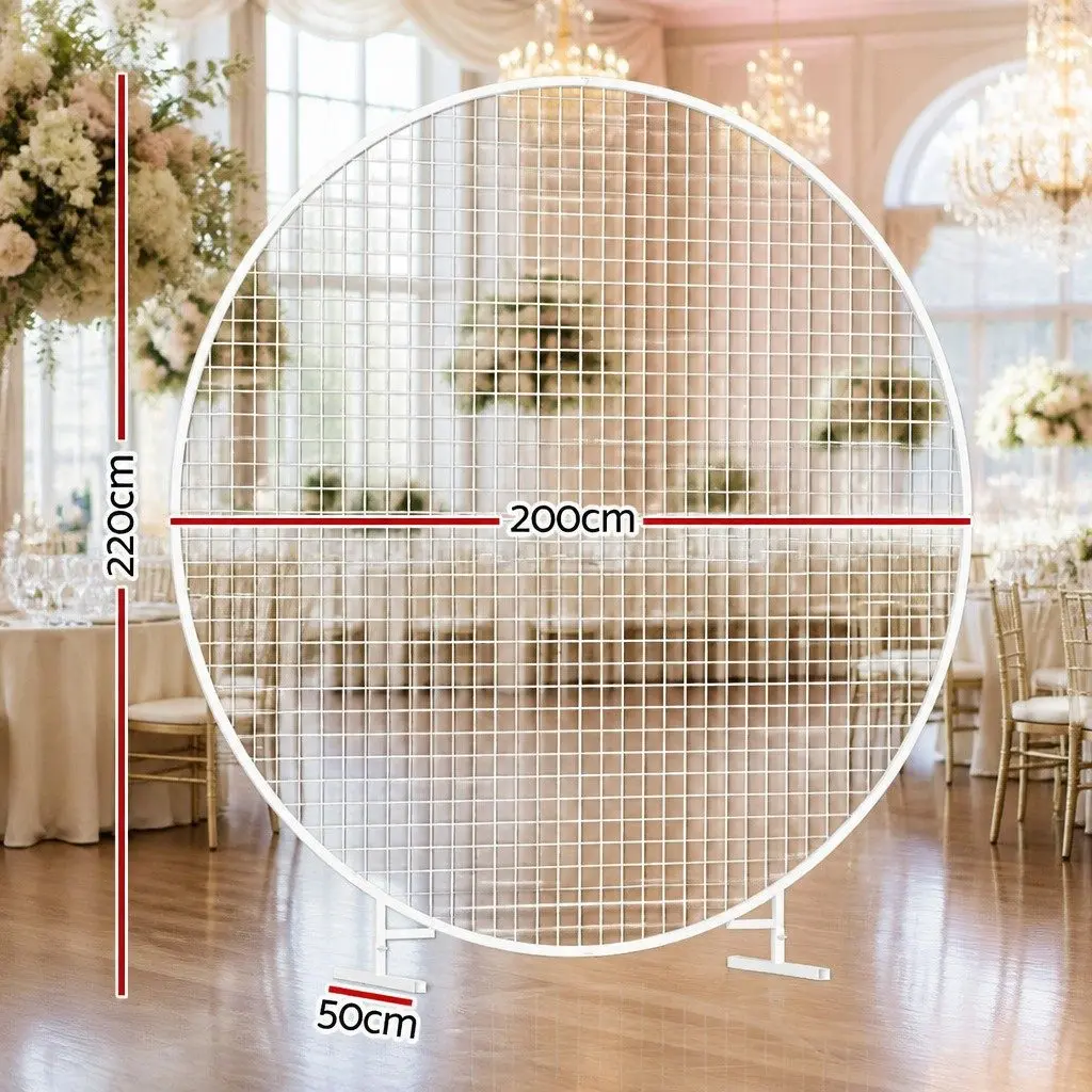 Round Backdrop Stand 2M Wedding Party Decoration Display Metal Frame Easy