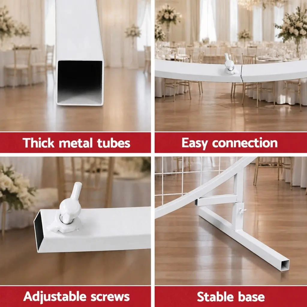 Round Backdrop Stand 2M Wedding Party Decoration Display Metal Frame Easy