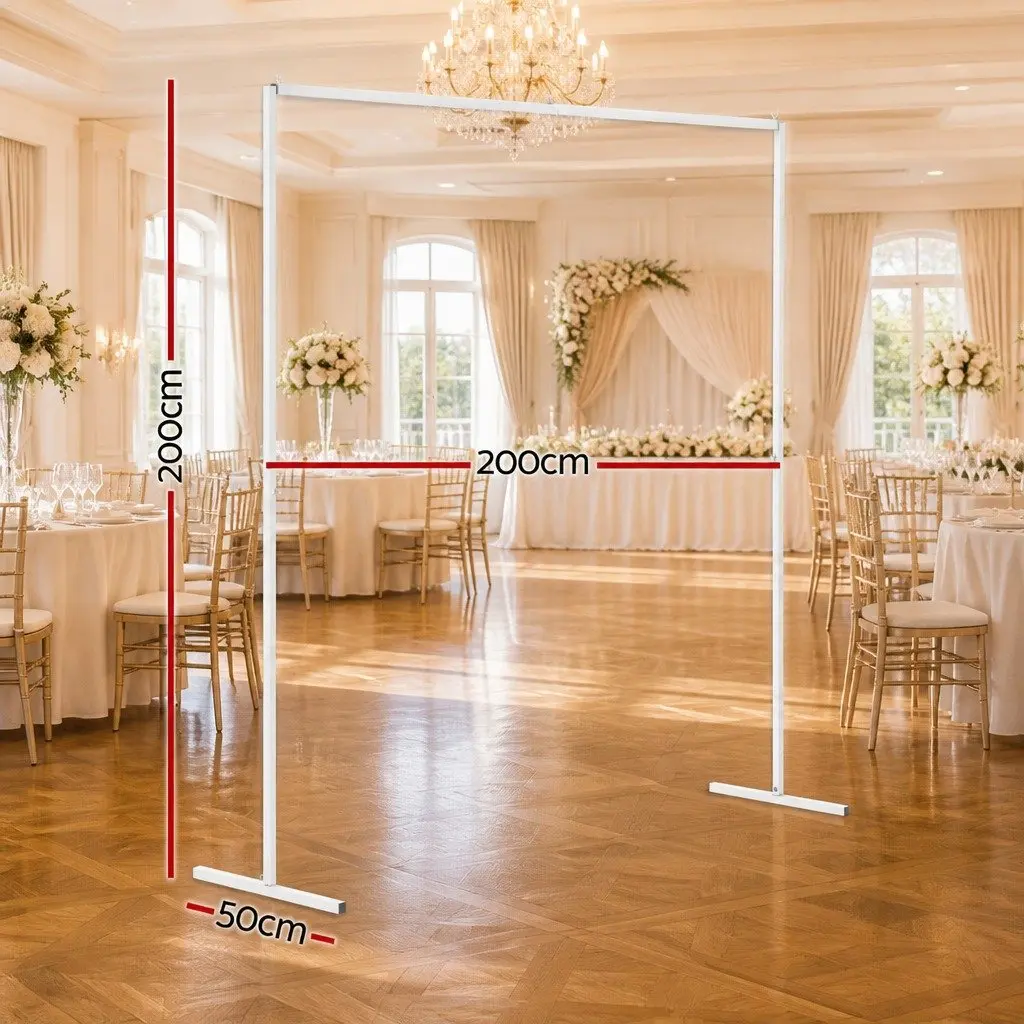 2M Metal Backdrop Stand for Weddings and Events