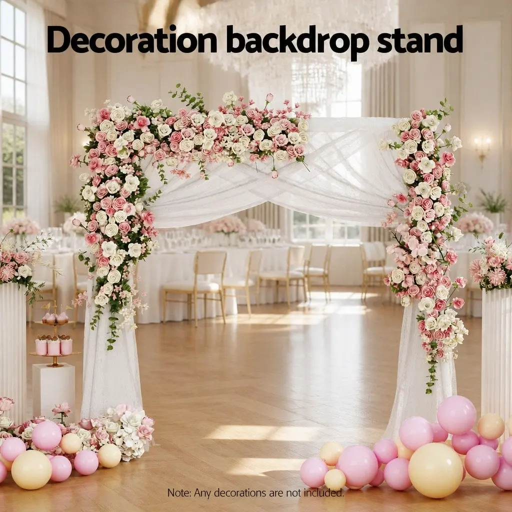 2M Metal Backdrop Stand for Weddings and Events
