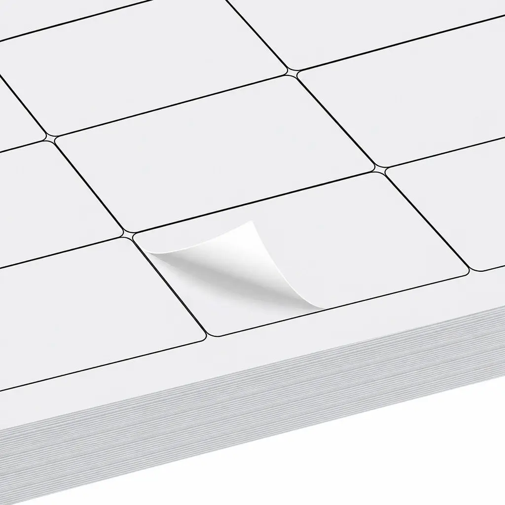 A4 Self Adhesive Label Sheets 100 Pack 21 Labels Per Page White Matte Sticker