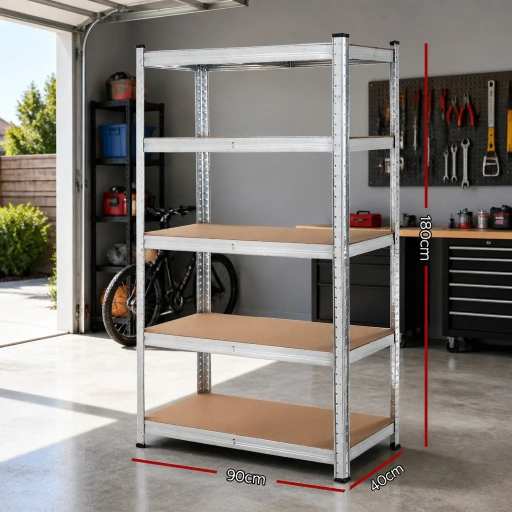 Warehouse Shelving Rack for Garage Storage 1.8M Steel Metal Boltless Unit