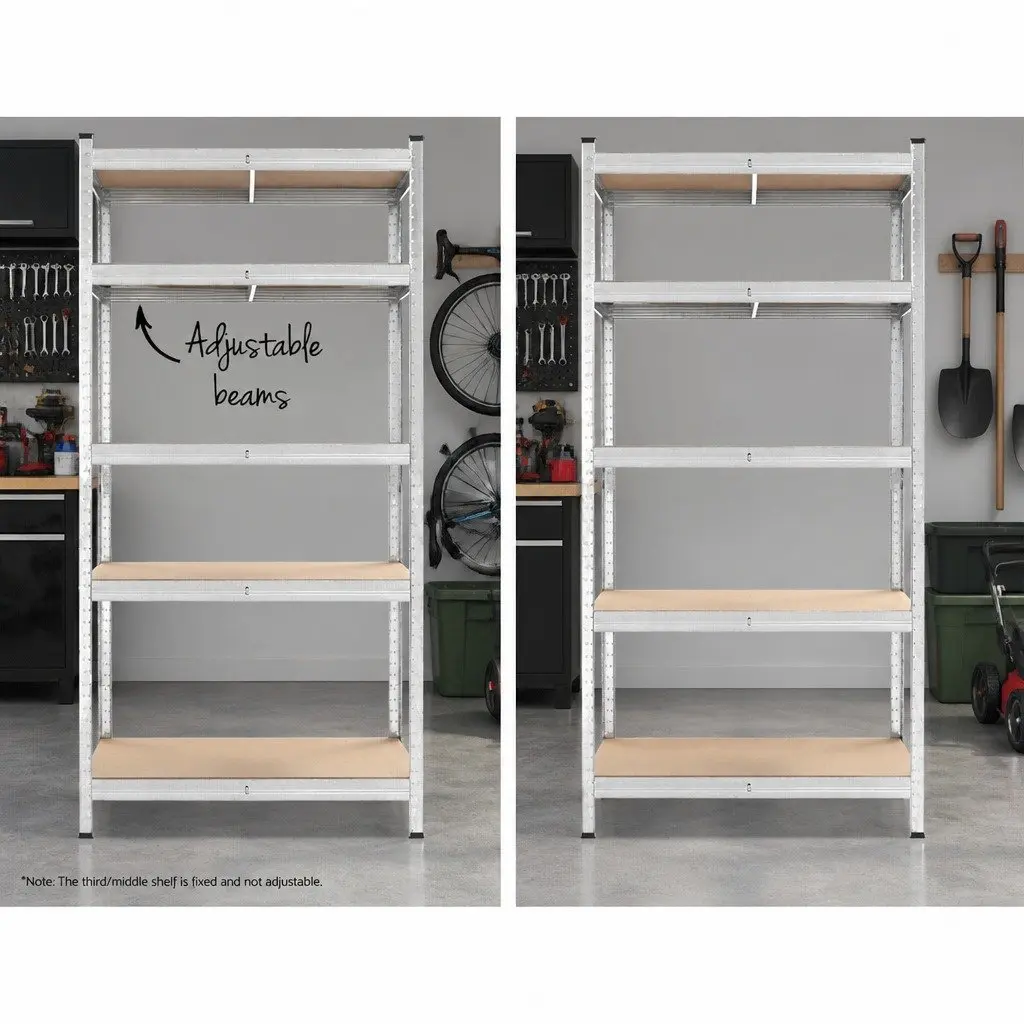 Warehouse Shelving Rack for Garage Storage 1.8M Steel Metal Boltless Unit