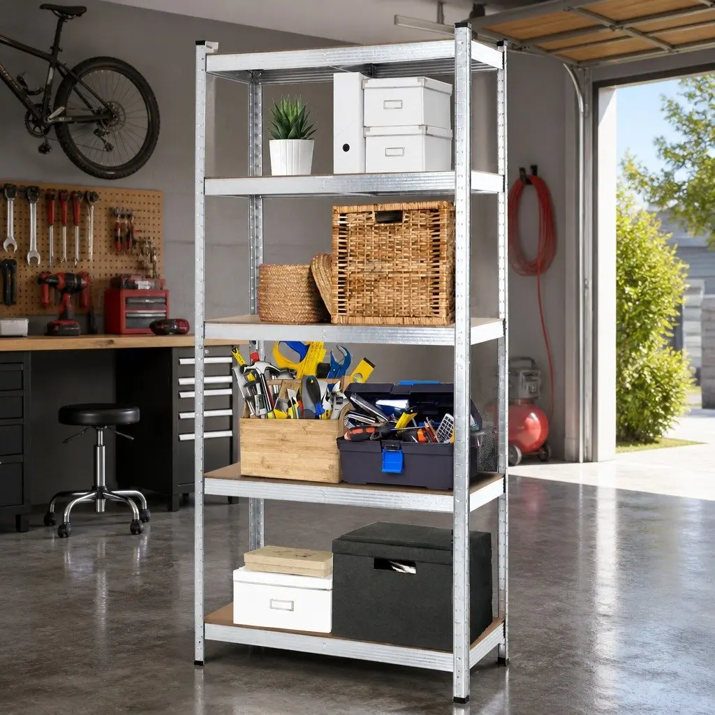 Warehouse Shelving Rack for Garage Storage 1.8M Steel Metal Boltless Unit
