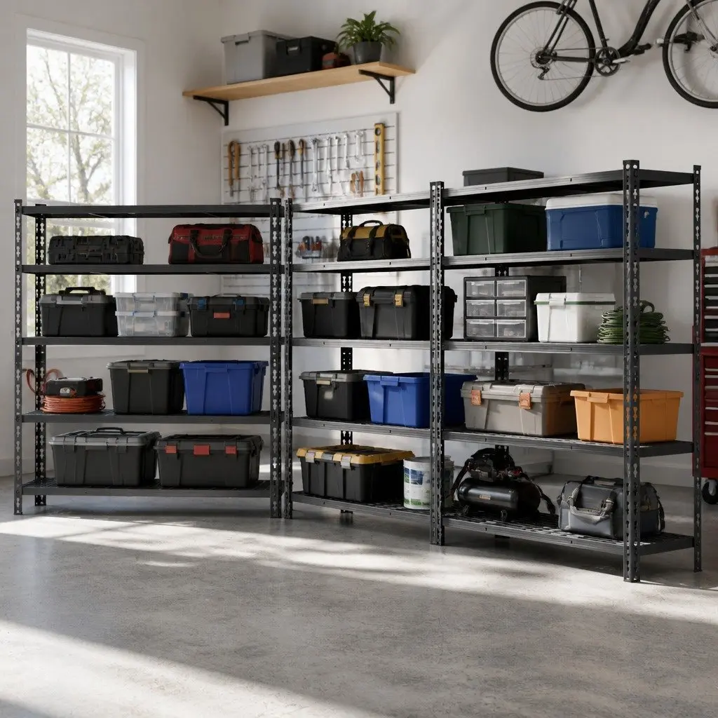 Storage Rack Garage 3 x 1.8M Heavy-Duty 5-Tier Shelving Unit Black