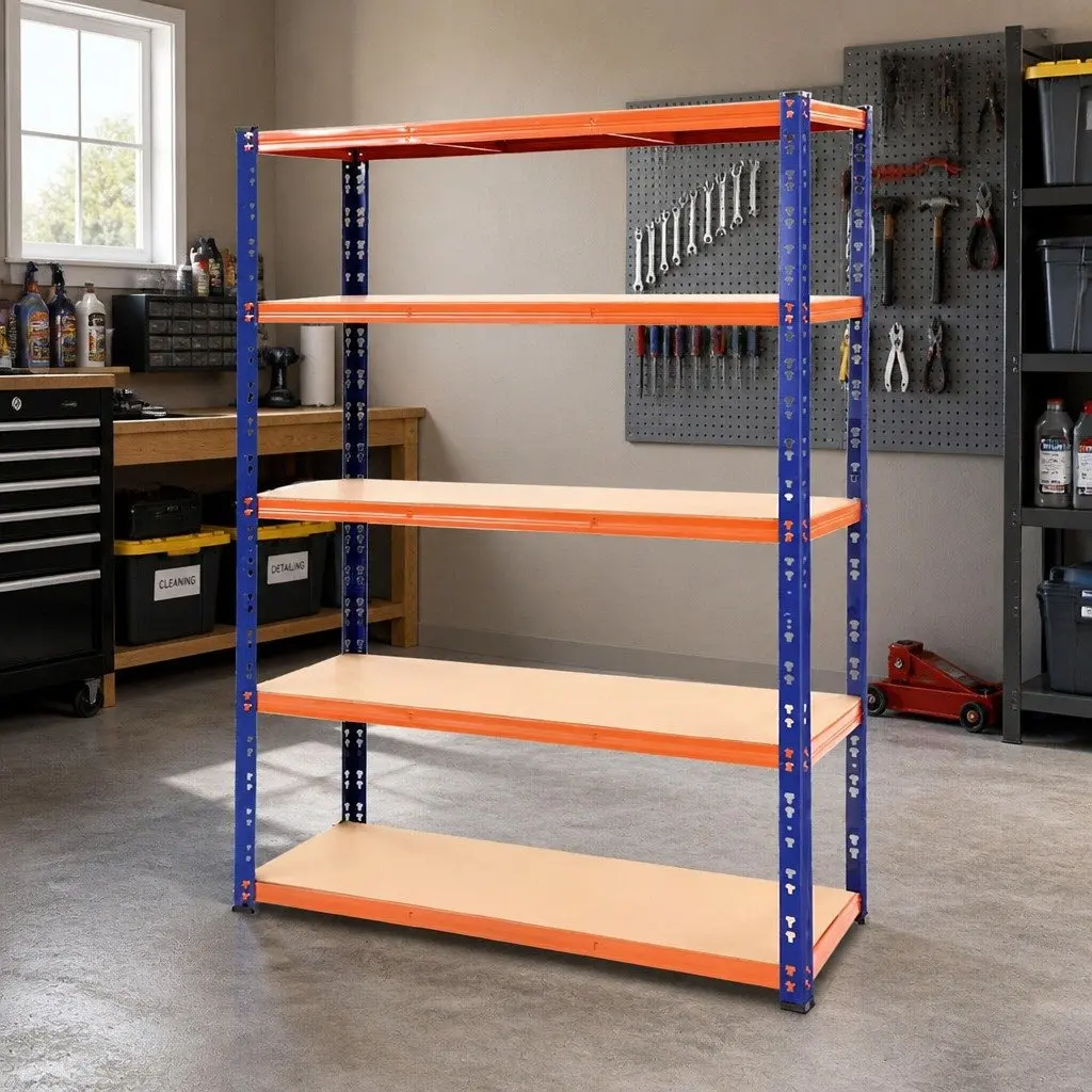 Heavy-Duty Garage Storage Shelving Rack 1.8M Adjustable 5-Tier Industrial Warehouse