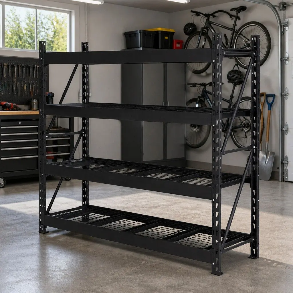 Garage Shelving Rack Storage Shelve 2M x 2M Black
