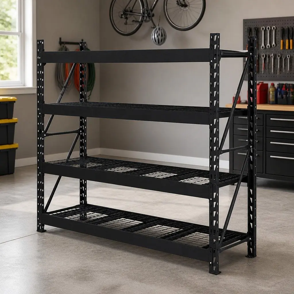 Garage Shelving Rack Storage Shelve 2M x 2M Black