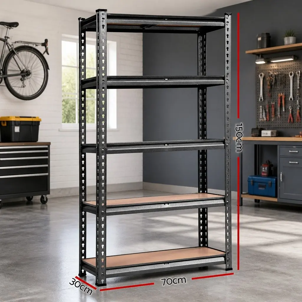 Storage Shelf Rack Garage Warehouse 3x1.5M Heavy Duty Steel Adjustable Shelving