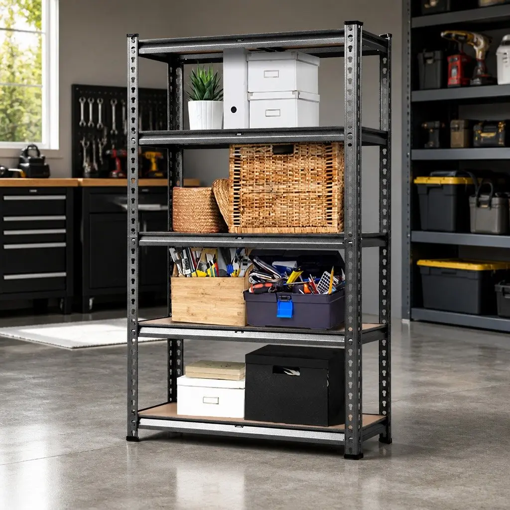 Garage Shelving Unit 1.5M Warehouse Storage Rack Pallet Racking Shelf Charcoal