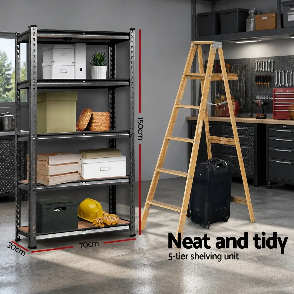 Garage Shelving Unit for Warehouse Storage 1.5M Charcoal