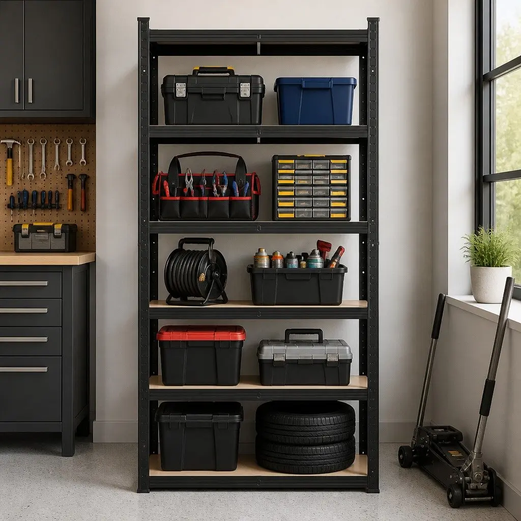 Garage Shelving Unit 5-Tier Storage Rack Heavy Duty for Workshop and Warehouse 80 x 40 x 160cm
