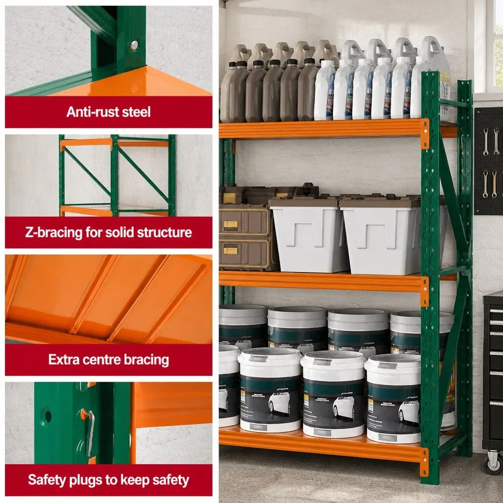 Heavy Duty Storage Rack for Garage Workshop Warehouse 1.5M